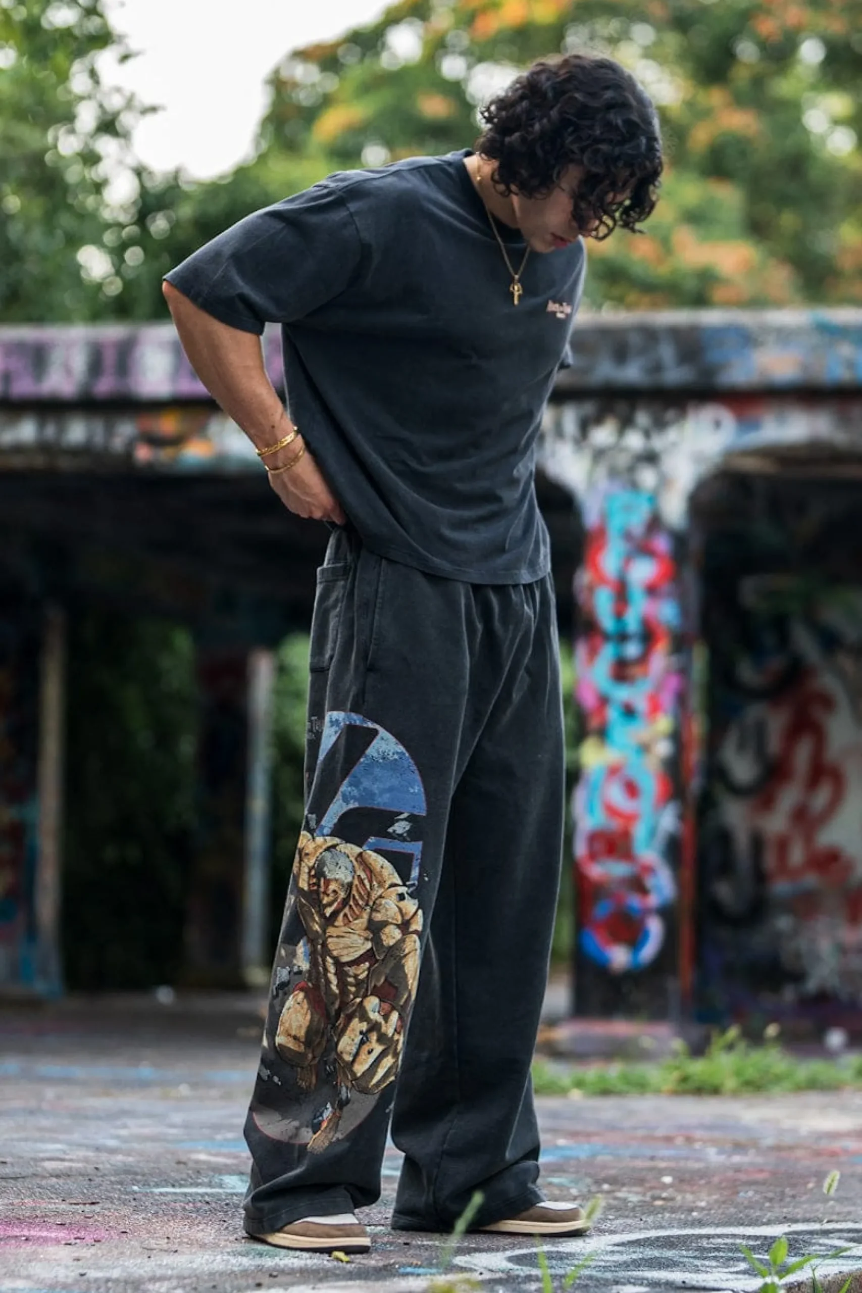 2128 - AOT© x YLA Baggy Joggers