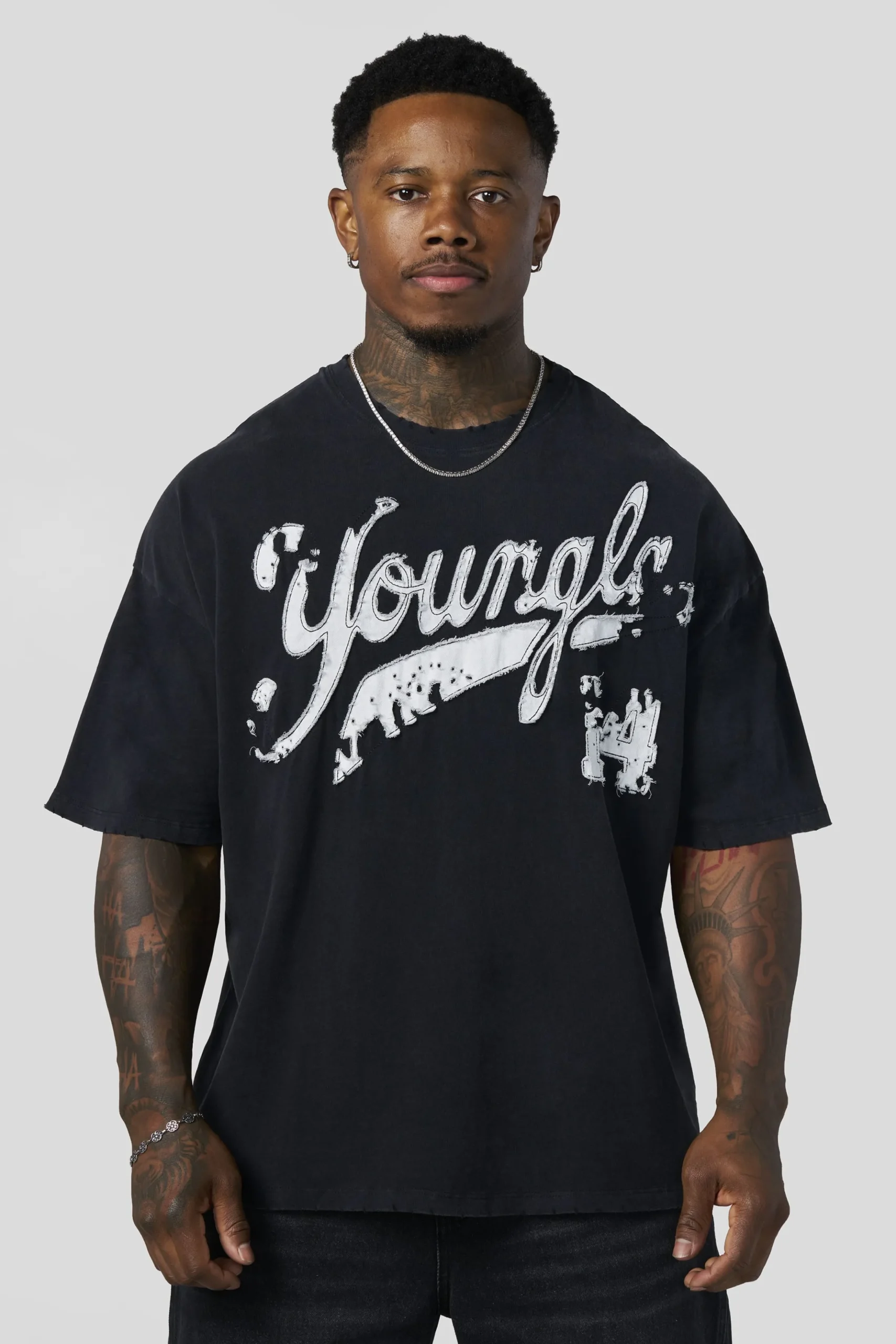 4182 - Distressed Script Tees