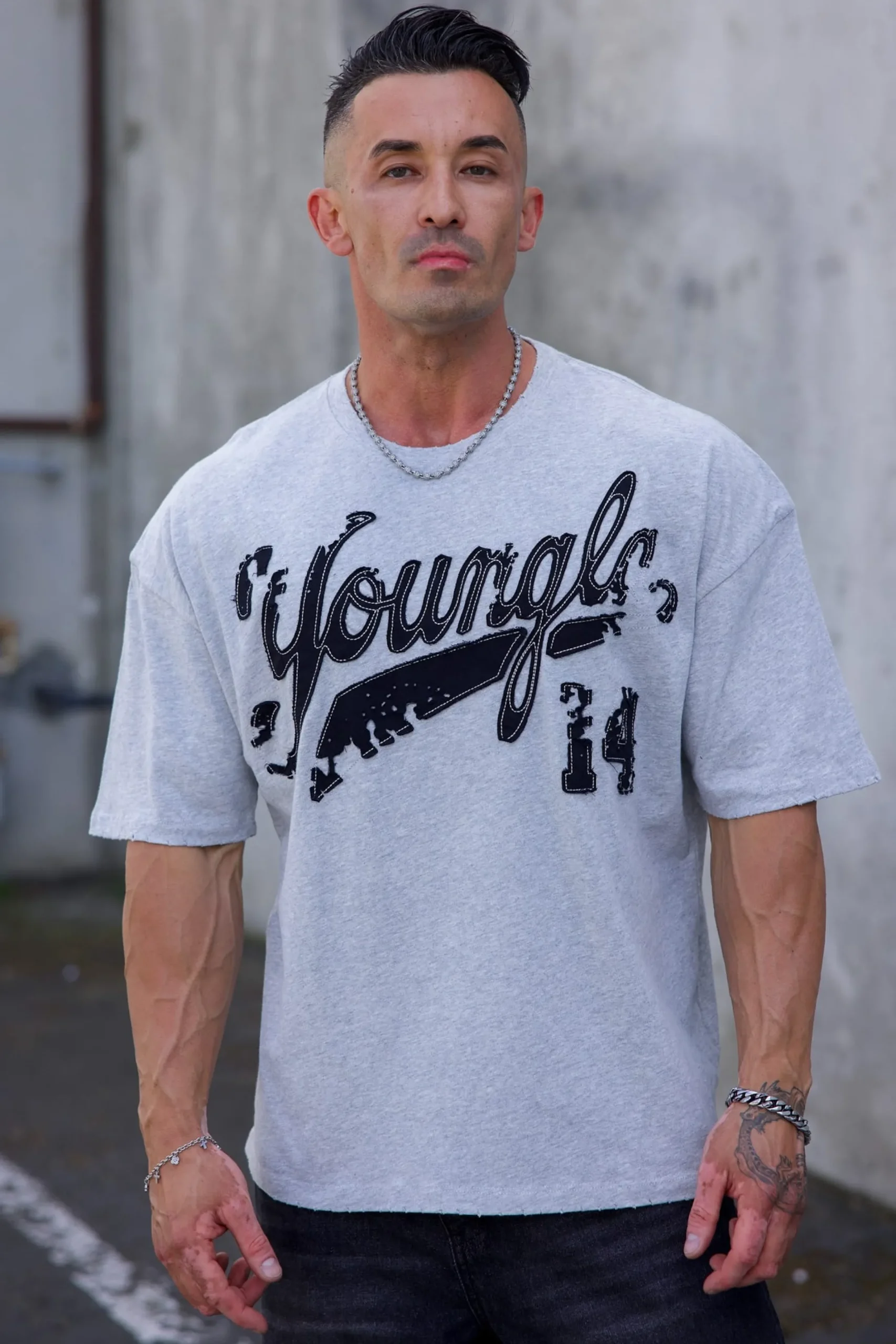 4182 - Distressed Script Tees