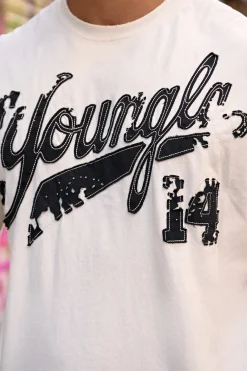 4182 - Distressed Script Tees