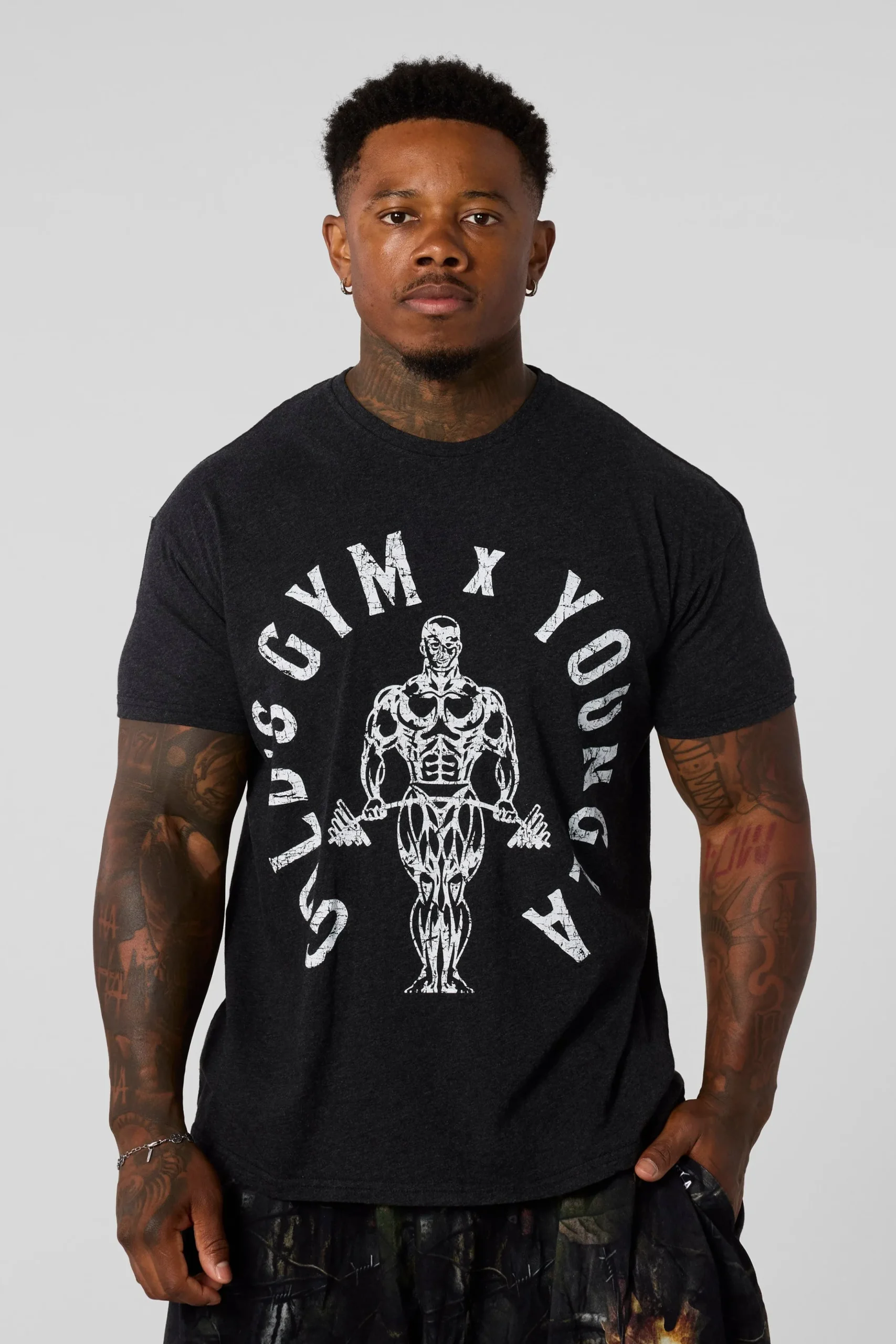 4206 - Gold's Gym Heather Tees