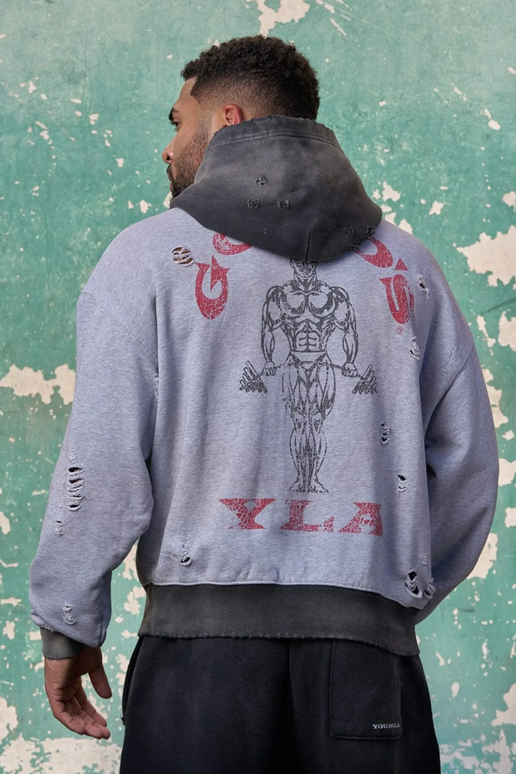 5168 - Gold's Iron Legacy Distress Hoodies
