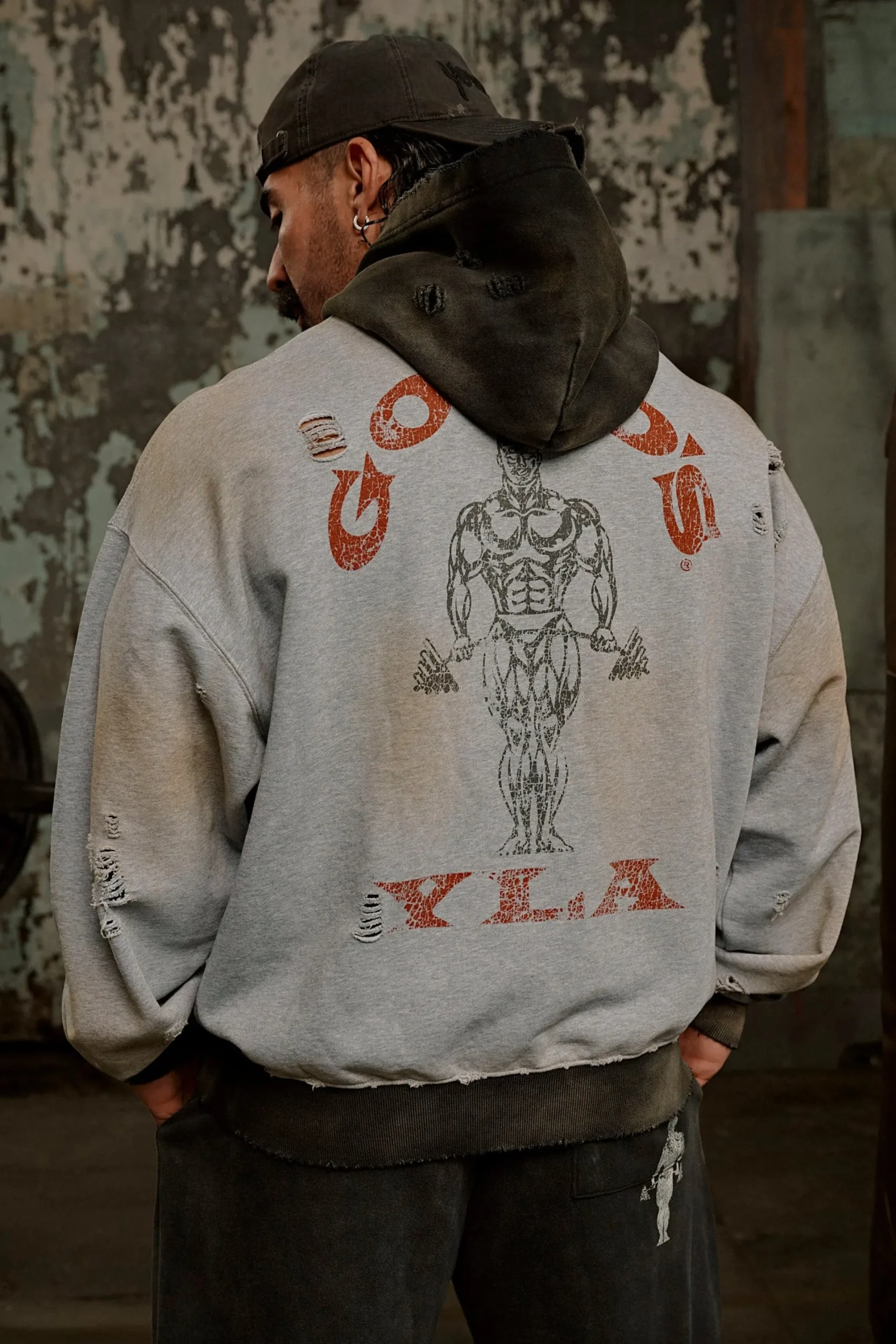 5168 - Gold's Iron Legacy Distress Hoodies