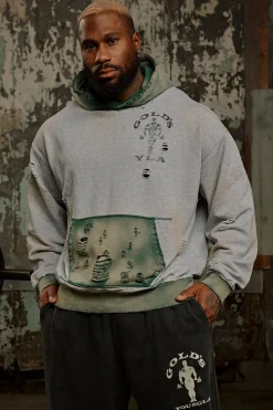 5168 - Gold's Iron Legacy Distress Hoodies