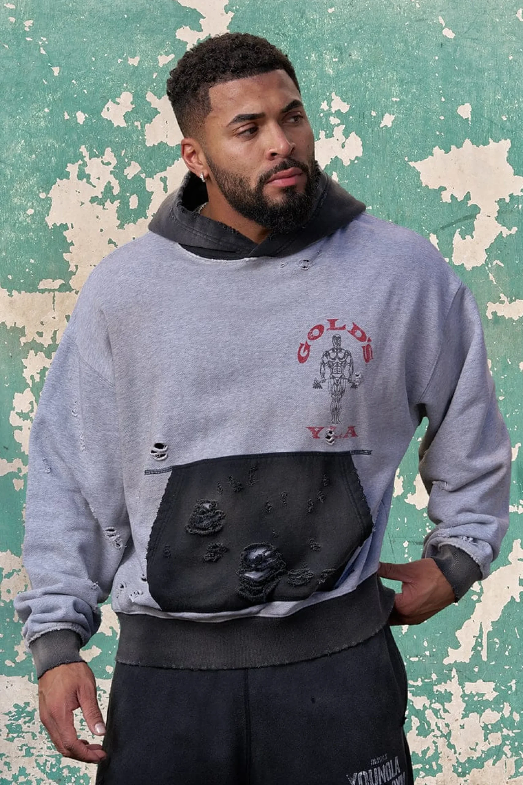 5168 - Gold's Iron Legacy Distress Hoodies