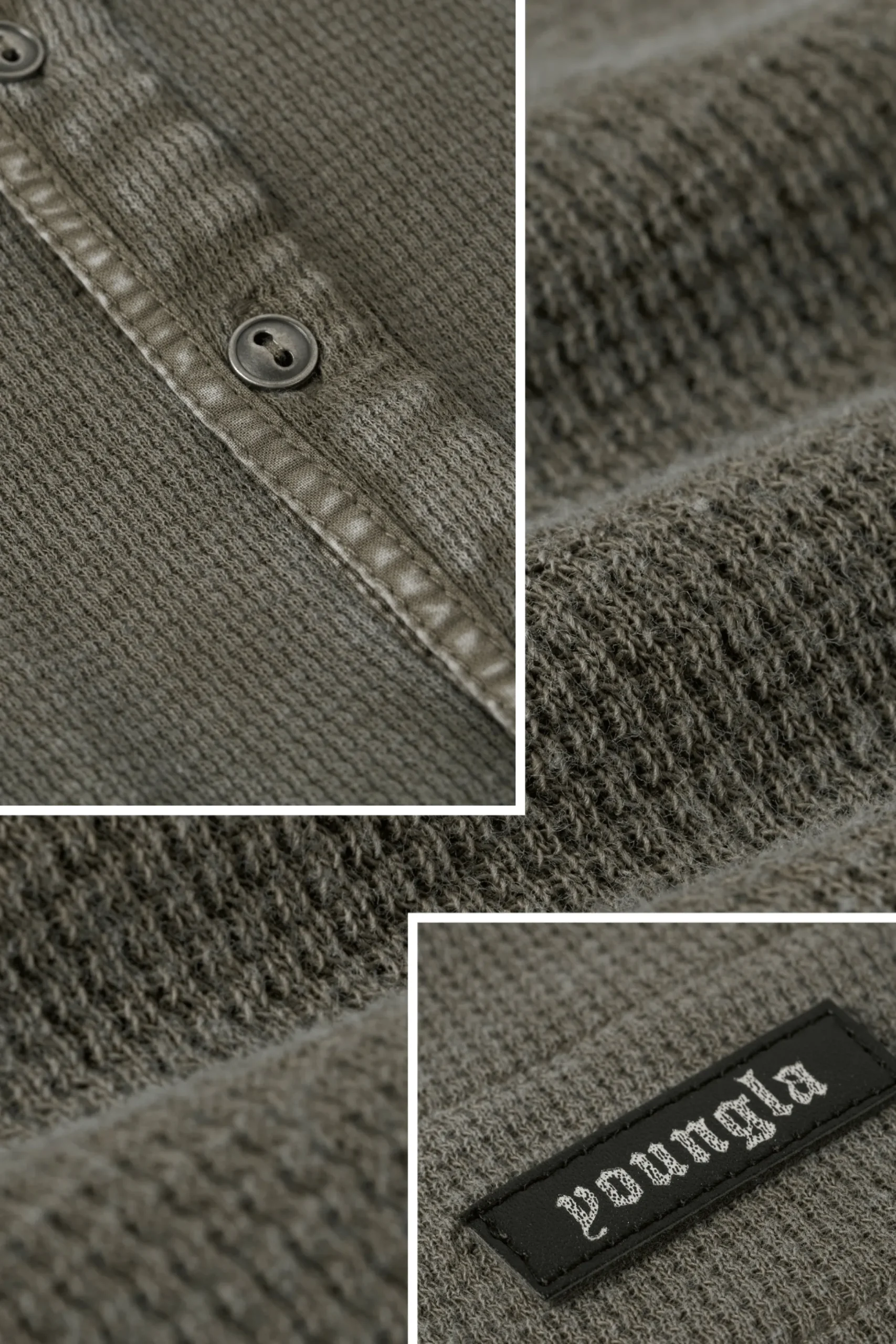 8034 - Henley Thermal Longsleeves