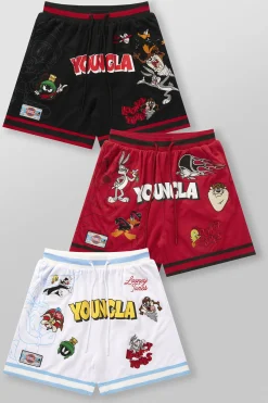 1071 - Looney Tunes Embroidered Patch Shorts
