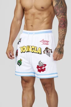 1071 - Looney Tunes Embroidered Patch Shorts
