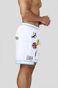 1071 - Looney Tunes Embroidered Patch Shorts