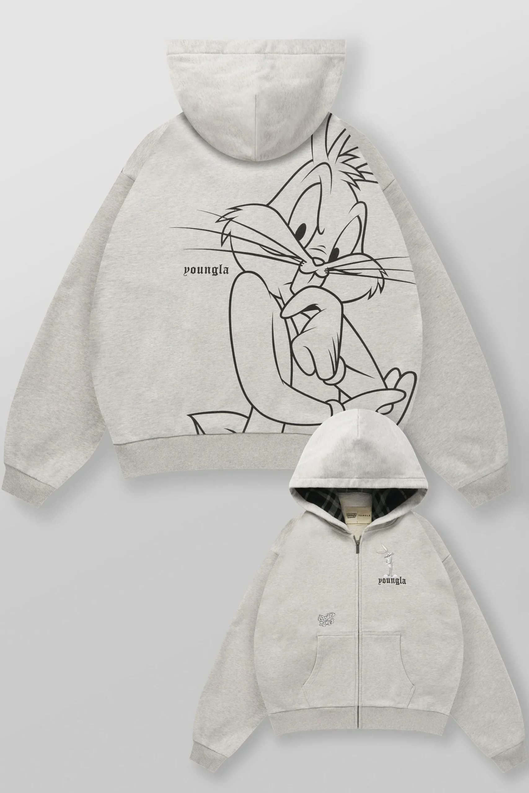 5257 - Looney Tunes Plaid Zip-Ups