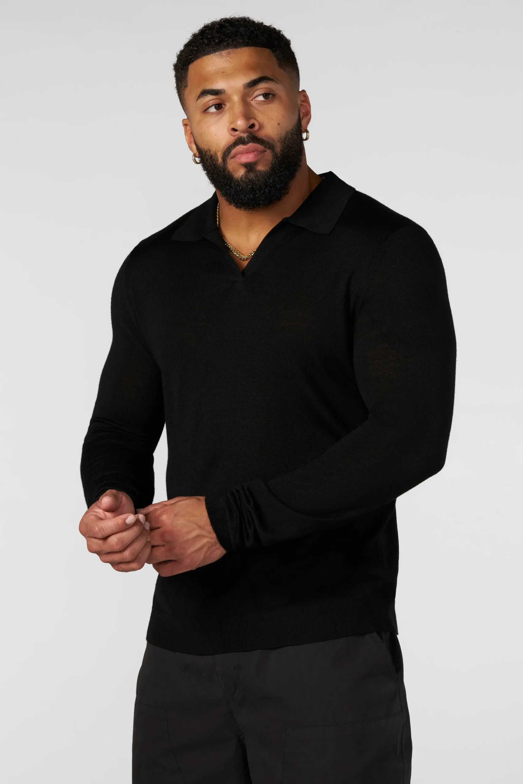 8018 - Monaco Wool Longsleeve Polo