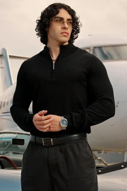 8048 - Monaco Wool Quarter-Zip Sweaters