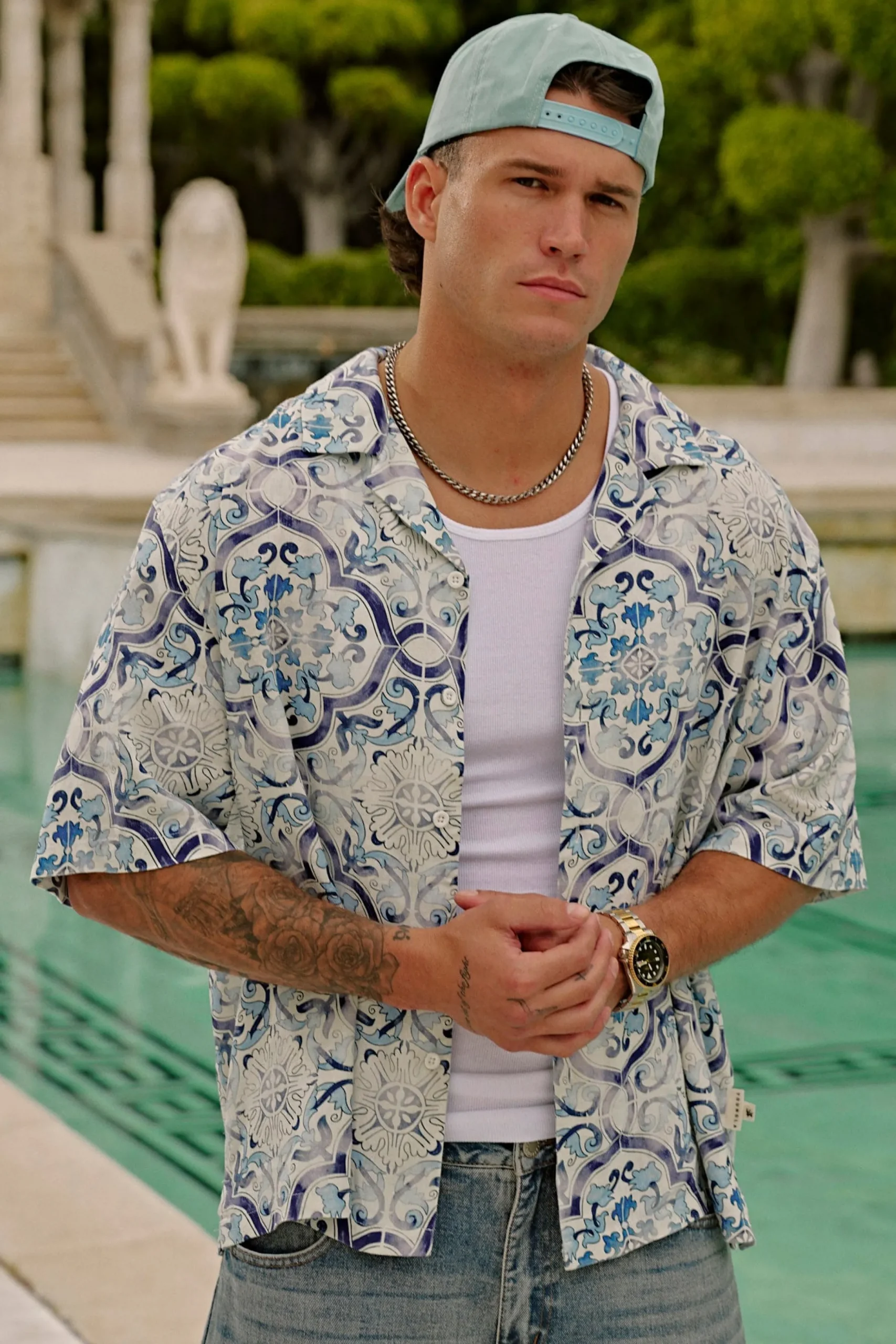 4093 - Mosaic Linen Button-Ups
