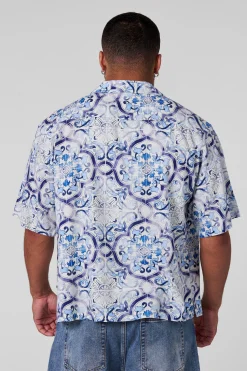 4093 - Mosaic Linen Button-Ups