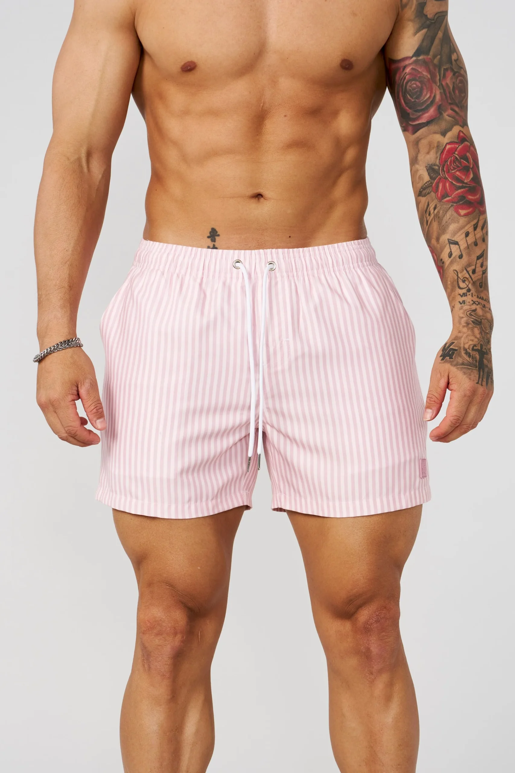 1056 - Striped Swim Shorts
