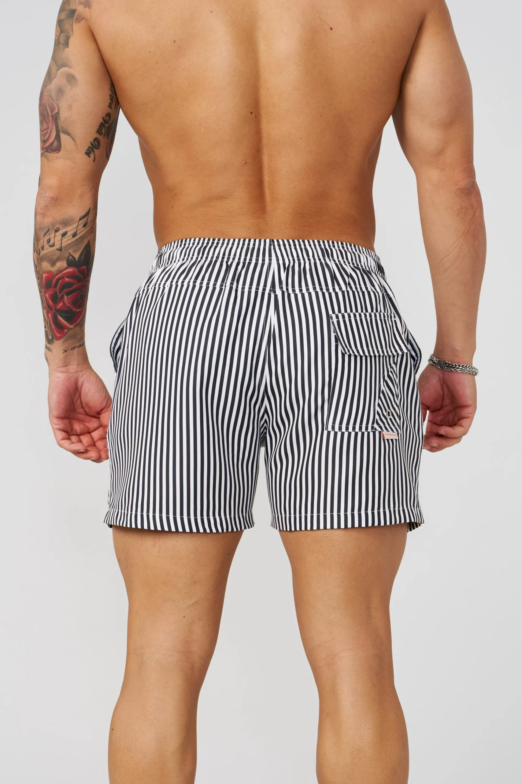 1056 - Striped Swim Shorts