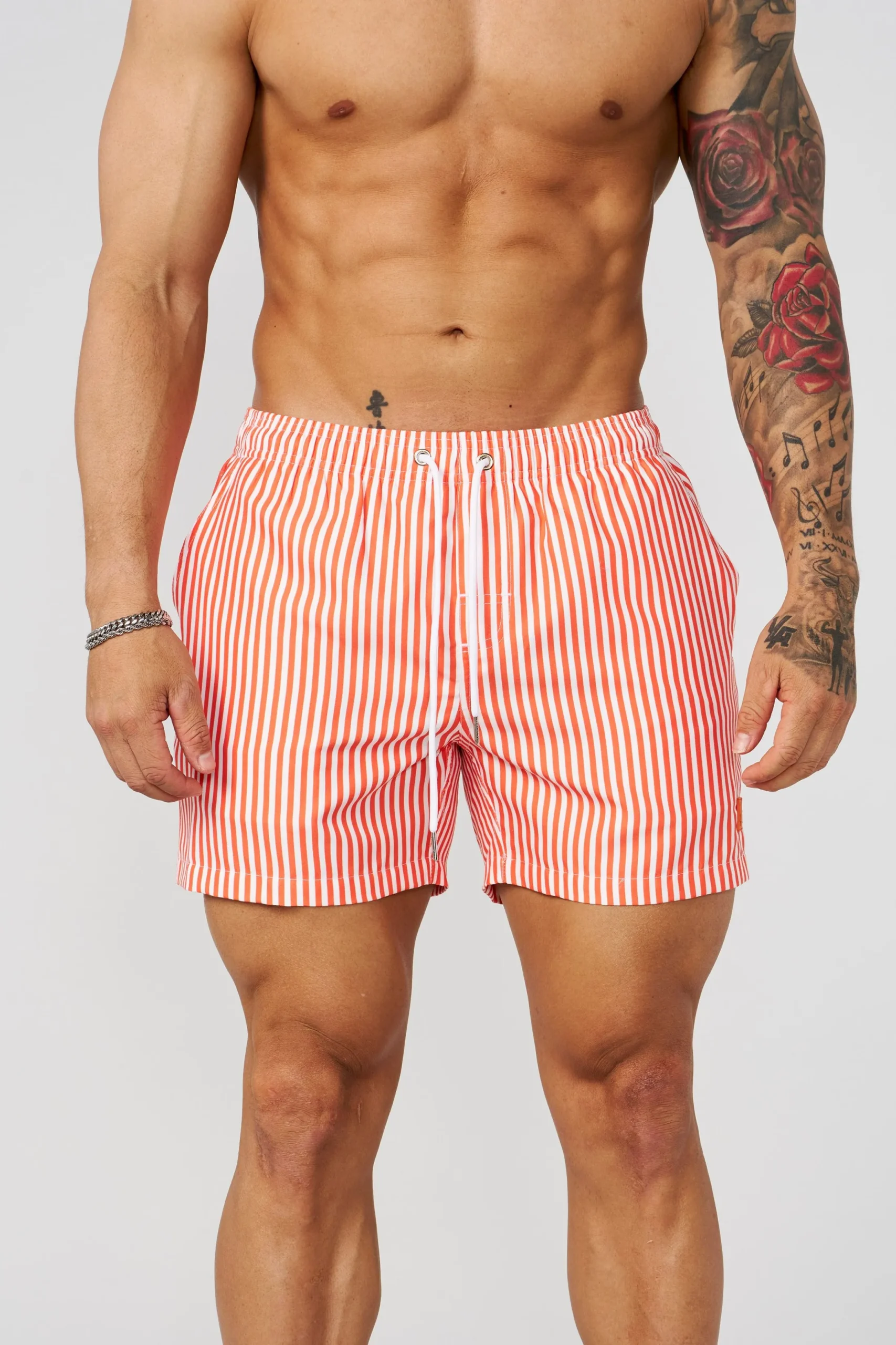 1056 - Striped Swim Shorts