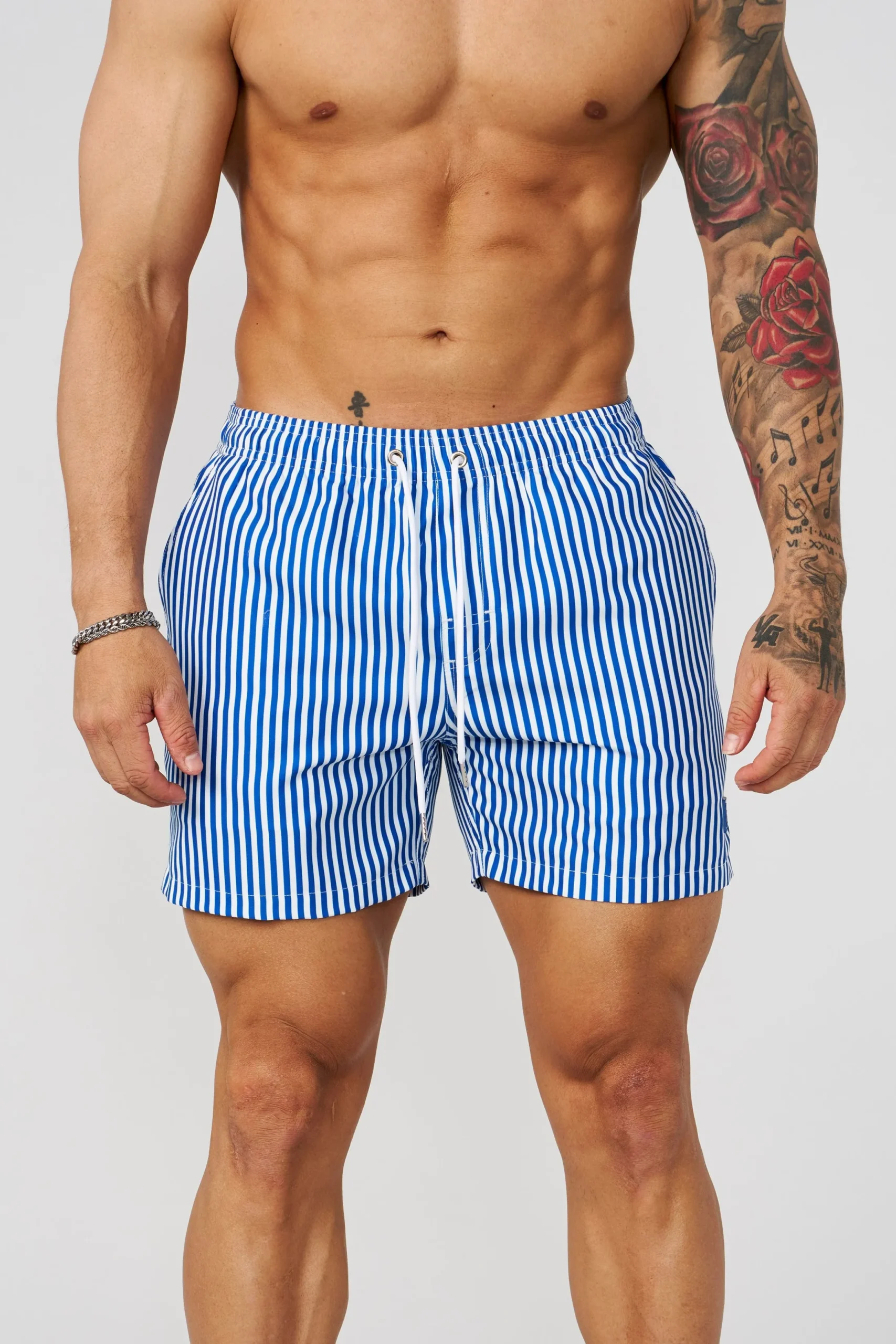 1056 - Striped Swim Shorts