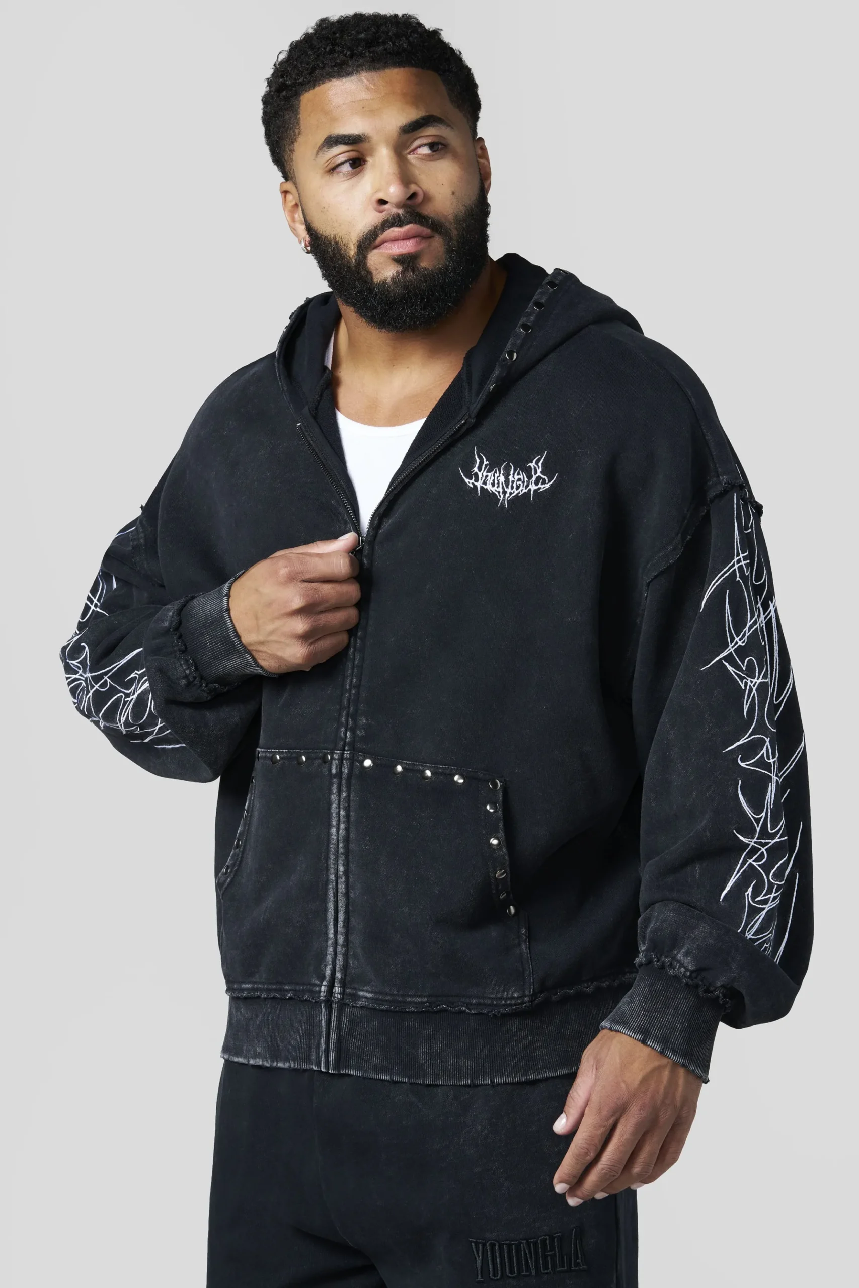 5232 - Tribal Stud Zip-Ups