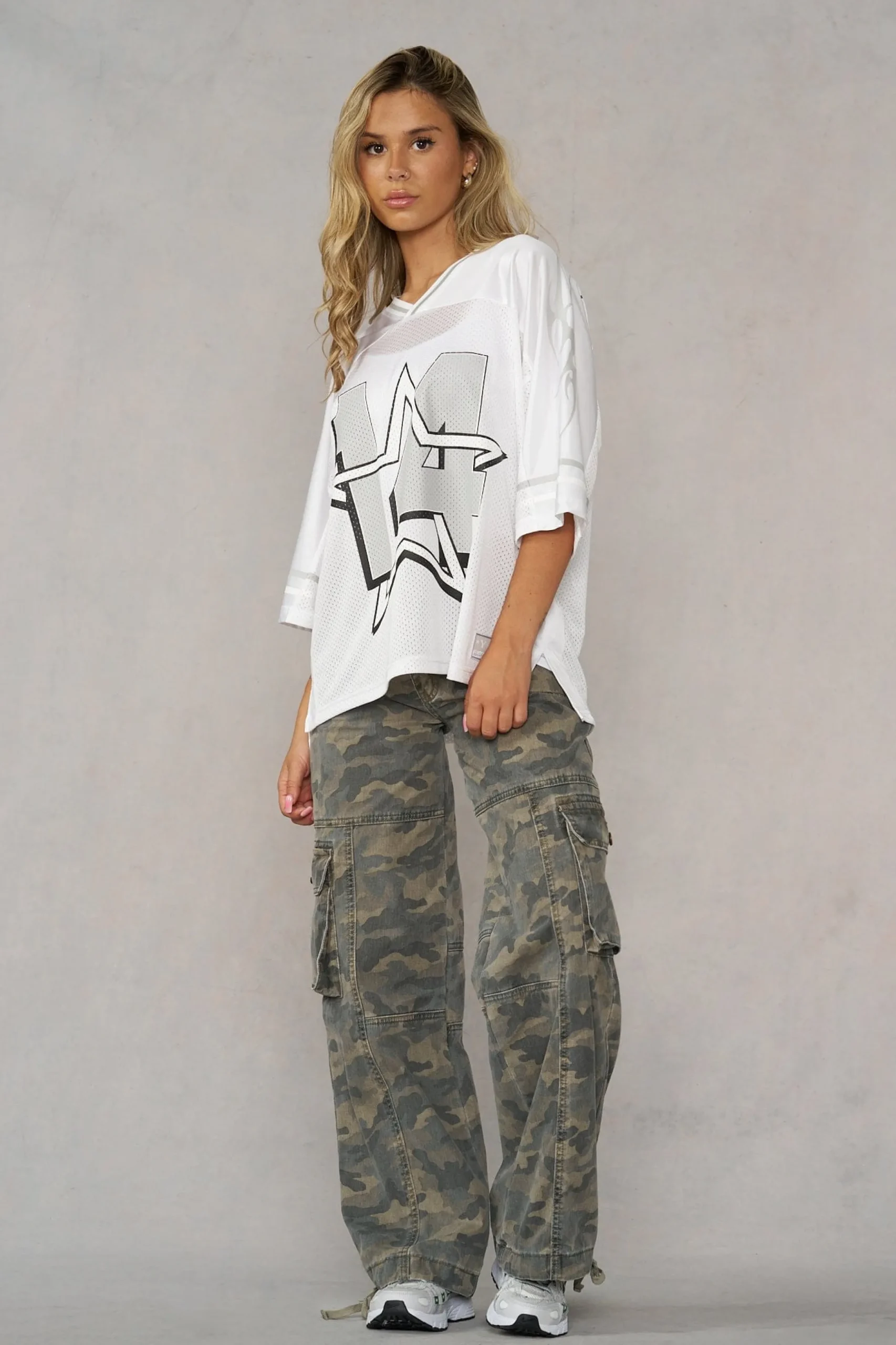 W2132 - Camo Straight Cargo Jeans
