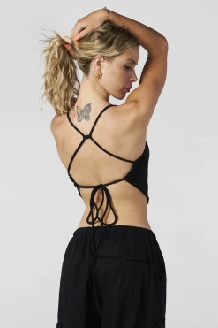 W4334 Graphic Halter Top